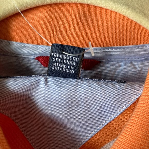 TOMMY HILFIGER POLO SHIRT XL ORANGE DIAGONAL STRIPE VERY UNIQUE SHIRT - Picture 14 of 16